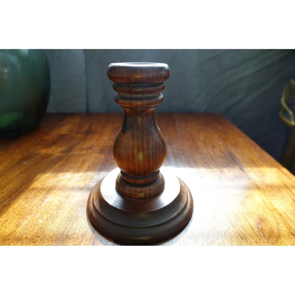 Wood Candlestick Holders - Set of 2 - Rustic Home Decor‎ - Elegant Design